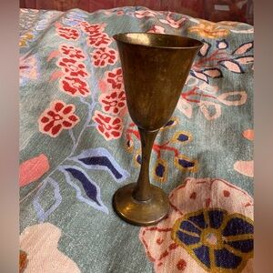 3/$10 Vintage Brass Goblet | Small Chalice Cup | Boho Decor